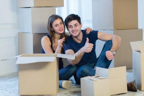 Preparing household items for a house move in Becontreeheath
