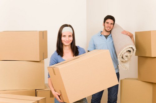 Careful transport of household items using a moving van
