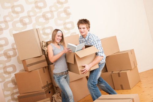 Careful loading of household items for a home move